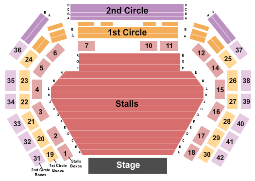 Seating Chart for Six The Musical, 