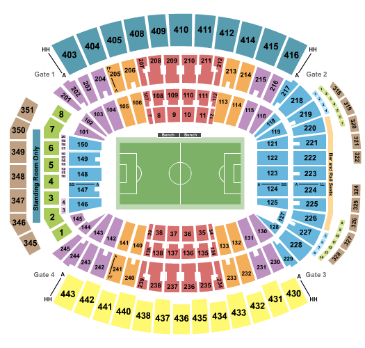 Seatmap for everbank stadium