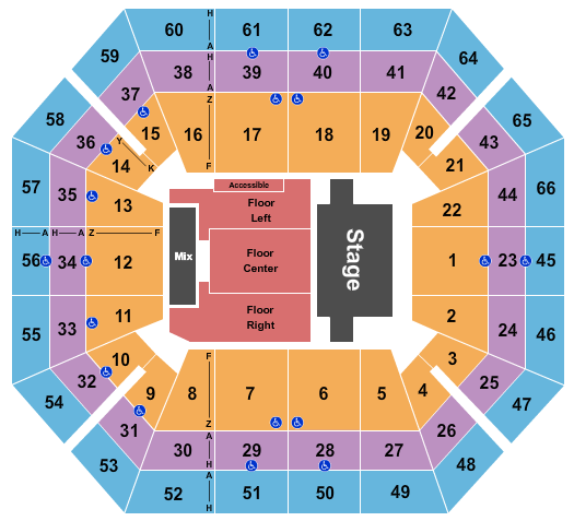 Seatmap for extramile arena