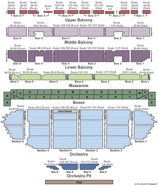 Touhill Seating Chart