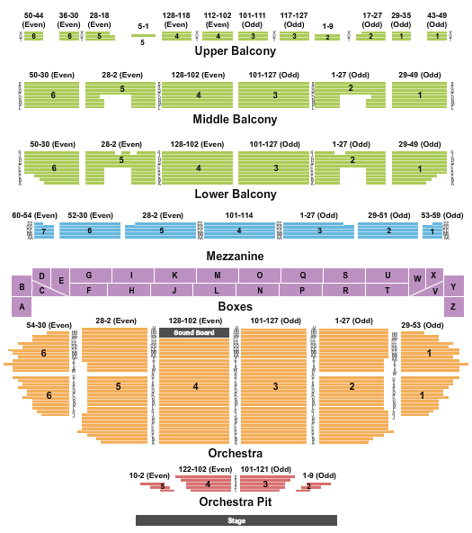Fabulous Fox Theatre - St. Louis seating-chart