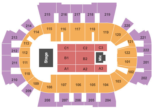 Seatmap for family arena