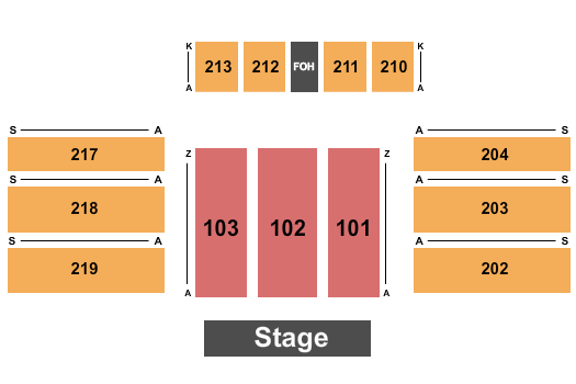 Seating chart for Fantasy Springs Resort & Casino
