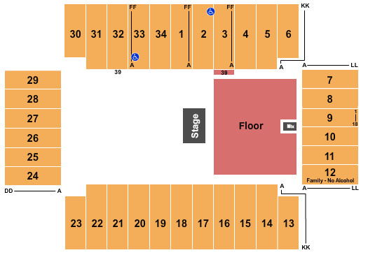 Seether Fargodome seating chart