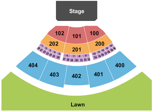 Seatmap for everwise amphitheater at white river state park
