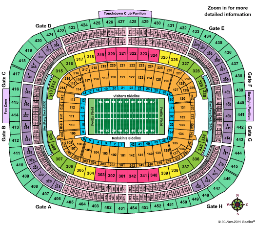 Washington Redskins vs. New York Giants (Date TBD) Tickets 2012-08-04 Landover, MD, Fedex Field