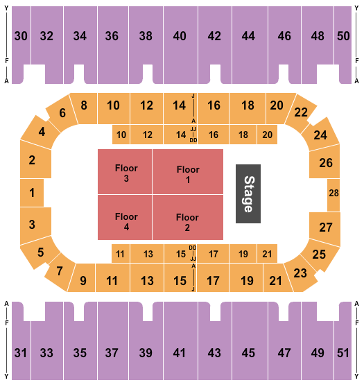 Seatmap for first interstate arena