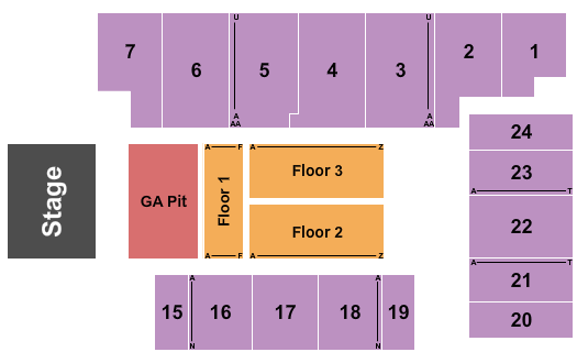 Five Flags Center - Arena seating-chart
