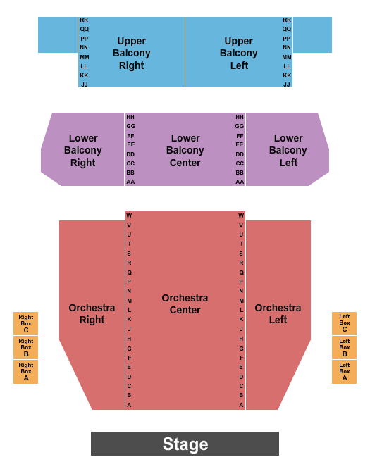 Seatmap for folly theater