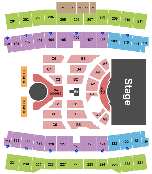 Seatmap for ford center - tx