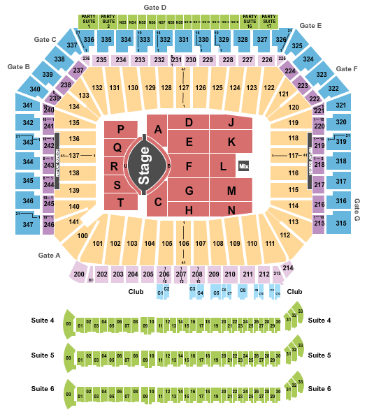 Ford Field Detroit Michigan Seating Chart