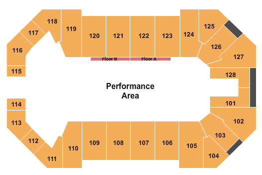 Seatmap for ford park arena