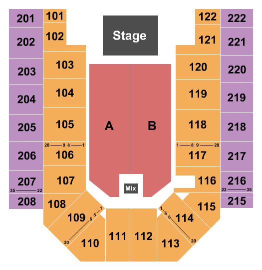 Ford Wyoming Center seating-chart