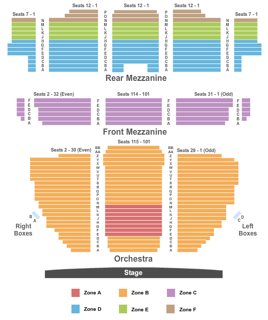 Forrest Theatre Seating Chart View