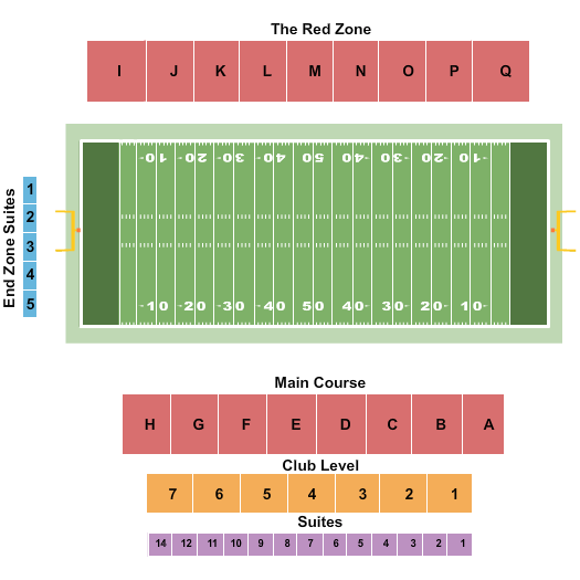 Seatmap for fortera stadium