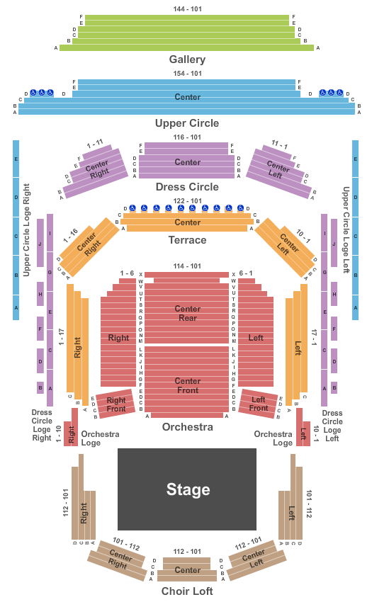 Seatmap for francis winspear centre