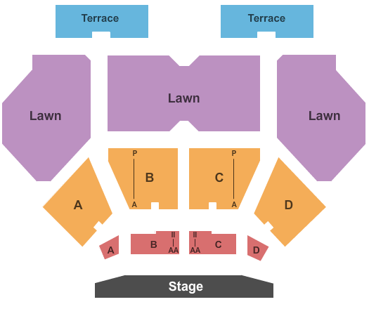 Seatmap for fraze pavilion