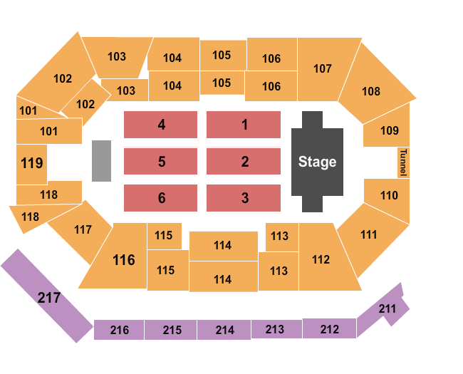 Frontwave Arena seating-chart