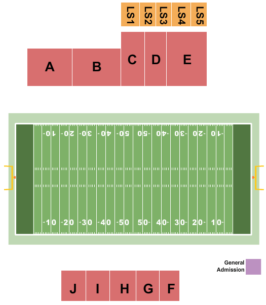 Seatmap for gayle and tom benson stadium