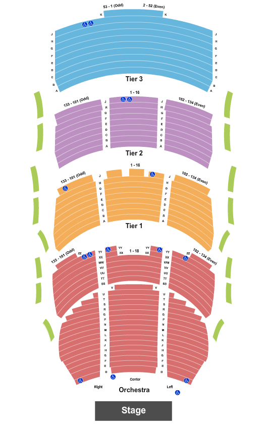 Seatmap for george s. and dolores dore eccles theater
