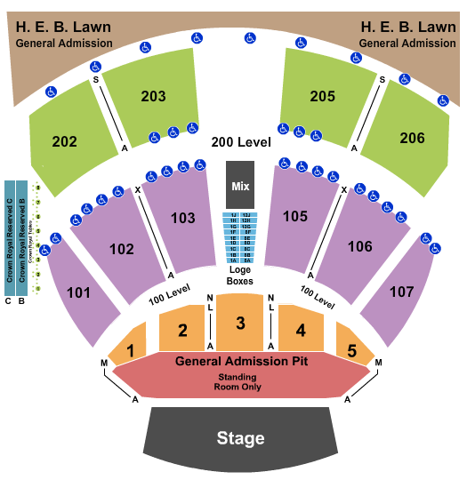 Seatmap for germania insurance amphitheater