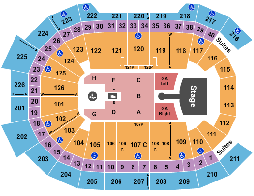 Greta Van Fleet Giant Center seating chart