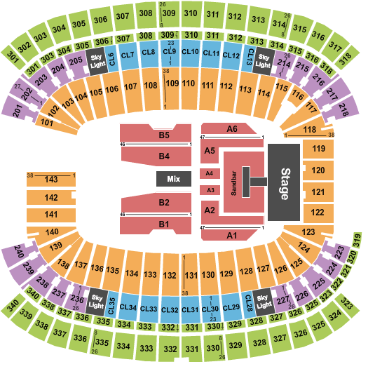 Metlife Stadium Seating Chart Kenny Chesney