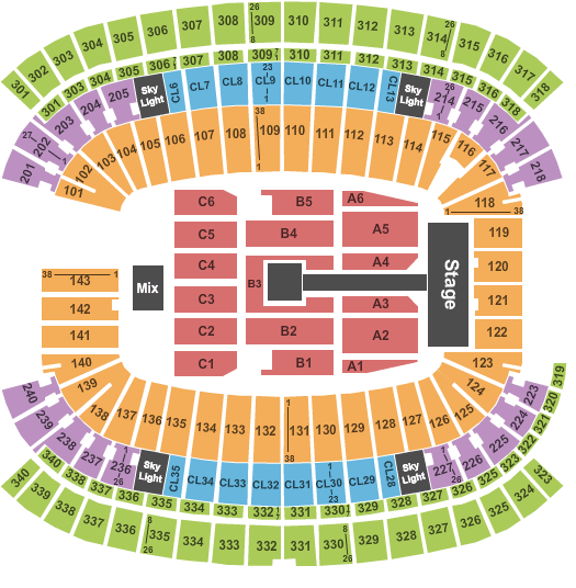 Gillette Seating Chart Beyonce