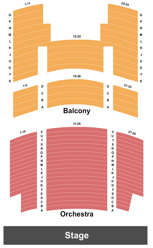 Seatmap for gillioz theatre