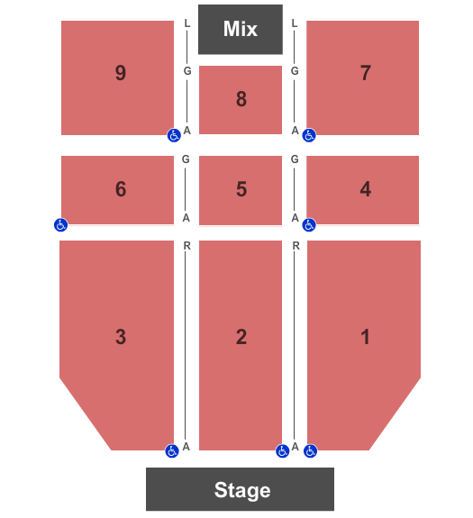 Seatmap for green valley ranch resort - grand events center