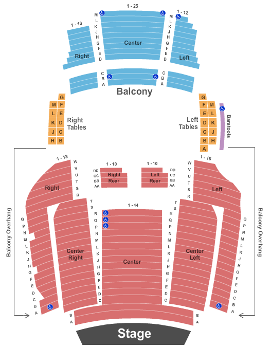 Rocksino Venue Seating Chart