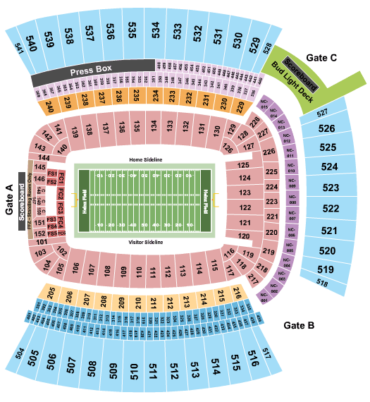 Heinz Field Club Seating Chart