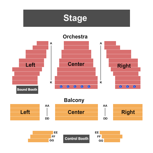 Seatmap for hickory community theatre