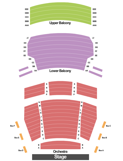 Seatmap for historic academy of music theatre