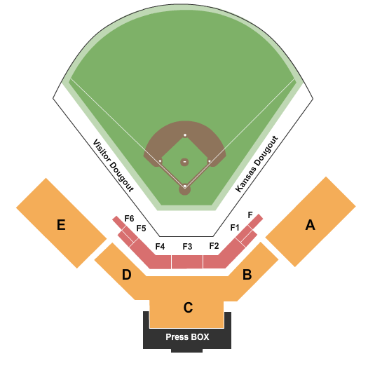 Seatmap for hoglund ballpark