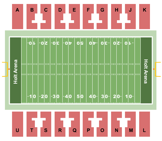 Seatmap for holt arena