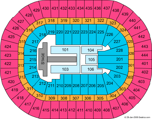 Seating chart for honda center rows #4