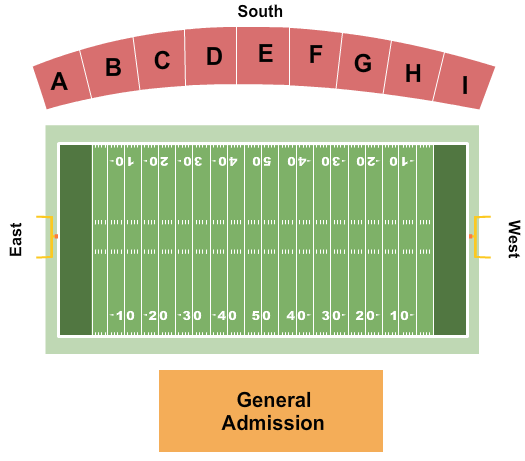 Seatmap for houck stadium