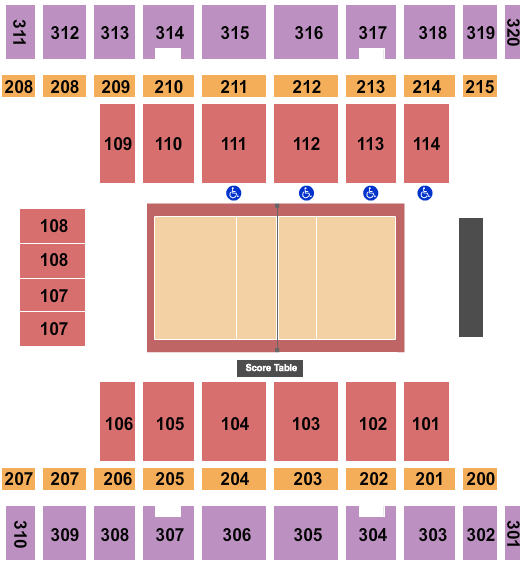 Seatmap for huff hall