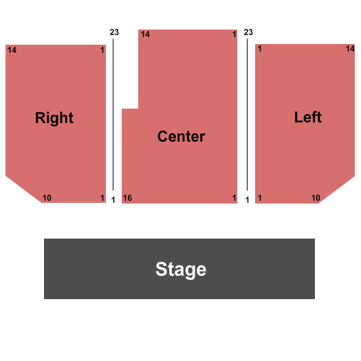Seatmap for hughes brothers celebrity theatre