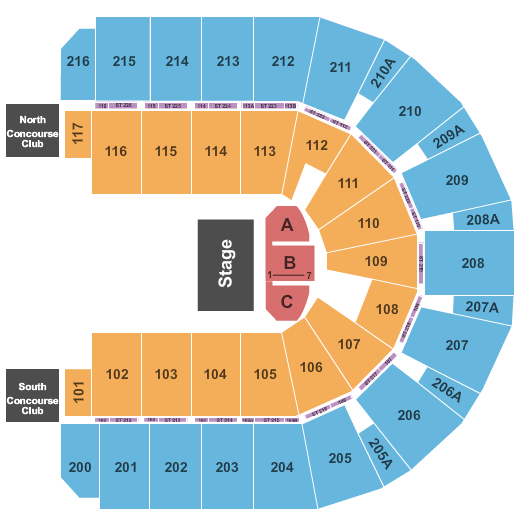 Seatmap for vibrant arena at the mark