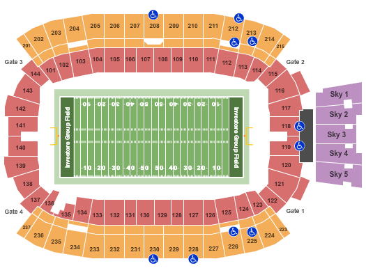 Seatmap for investors group field