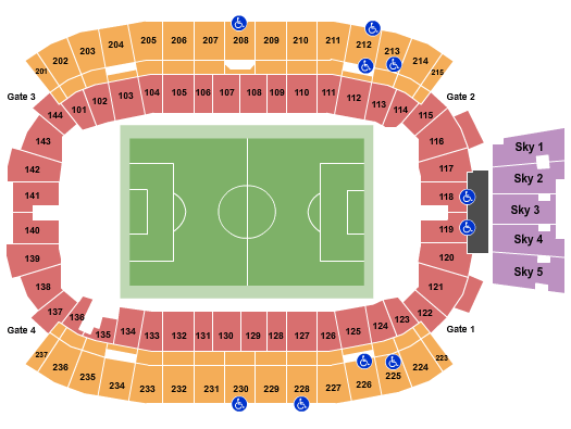 Seatmap for investors group field