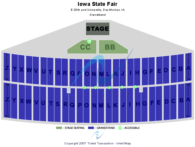 Iowa State Fair Grandstand Seating Chart 2017