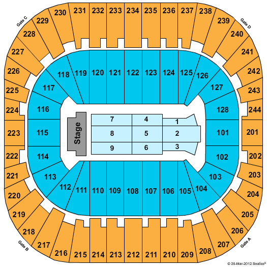 Seating Chart For Izod Center