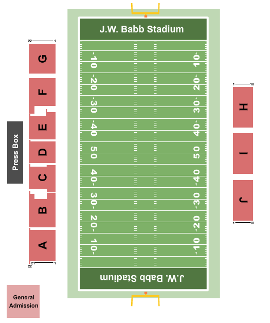 Erskine Flying Fleet vs. Shorter Hawks at J.W. Babb Stadium – Greenwood, SC