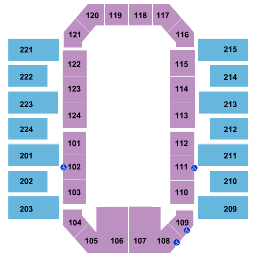 Seatmap for james brown arena