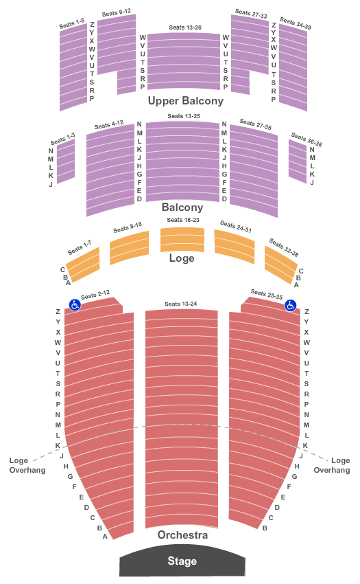 Seatmap for jefferson theatre - tx