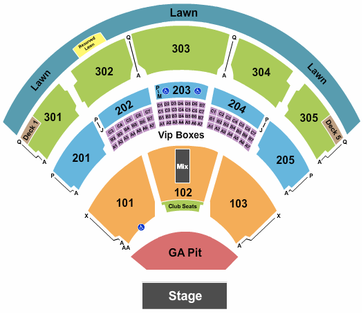 Seatmap for jiffy lube live