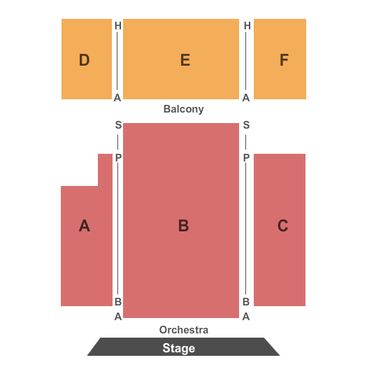 Seatmap for jo long theatre